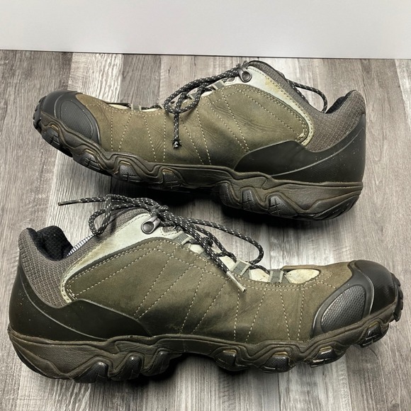 Oboz Bridger Low Mens 14 Hiking Shoes Olive Brown Leather Trail Sneakers main image 7